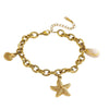 Wholesale Stainless Steel Geometric Starfish Shell Electroplated Bracelet For Women