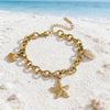 Wholesale Stainless Steel Geometric Starfish Shell Electroplated Bracelet For Women