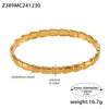 Wholesale 316L Stainless Steel Geometric Stitching Buckle Bracelet 18K Gold Plated