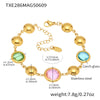 Wholesale Stainless Steel Geometric Stitching Electroplated Women's Jewelry Bracelet