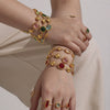 Wholesale Stainless Steel Geometric Stitching Electroplated Women's Jewelry Bracelet