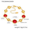 Wholesale Stainless Steel Geometric Stitching Electroplated Women's Jewelry Bracelet