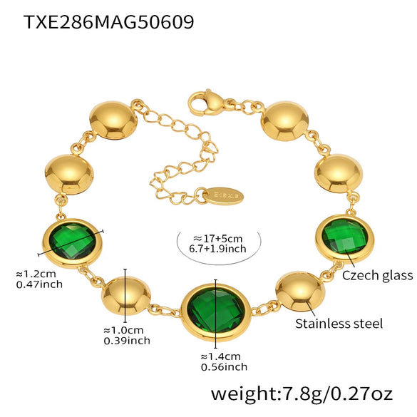 Wholesale Stainless Steel Geometric Stitching Electroplated Women's Jewelry Bracelet