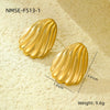 Wholesale Stainless Steel Geometric Stripes Line Thread Earrings Retro Style For Women With Electroplating