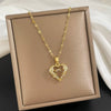 Wholesale Stainless Steel Geometric Style Diamond Pendant Necklace For Female