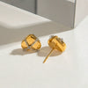 Wholesale Stainless Steel Geometric Style Electroplated Chain Earrings For Women