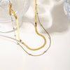 Wholesale Stainless Steel Geometric Style Electroplated Chain Necklace For Women