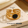 Wholesale Stainless Steel Geometric Style Electroplated Ring For Lady And Unisex
