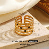 Wholesale Stainless Steel Geometric Style Electroplated Ring For Lady And Unisex