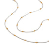 Wholesale Stainless Steel Geometric Style Electroplated Round Snake Bone Clip Bead Chain Necklace For Women