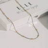 Wholesale Stainless Steel Geometric Style Electroplated Round Snake Bone Clip Bead Chain Necklace For Women