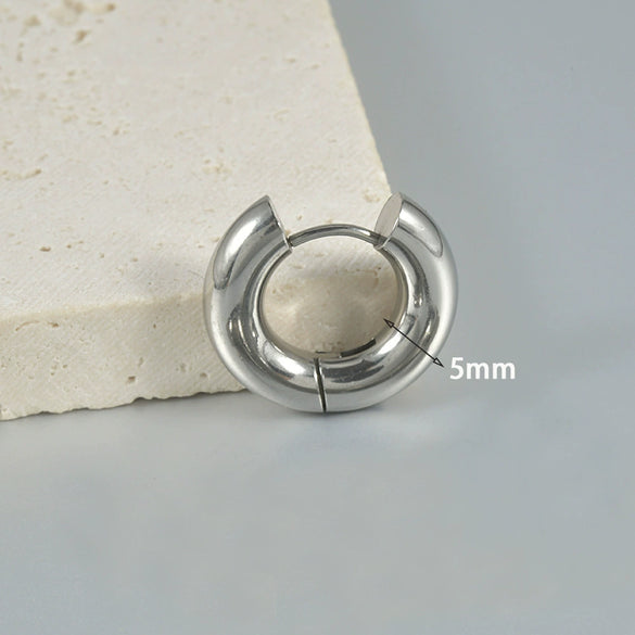 Wholesale Stainless Steel Geometric Style Electroplated Unisex Earrings
