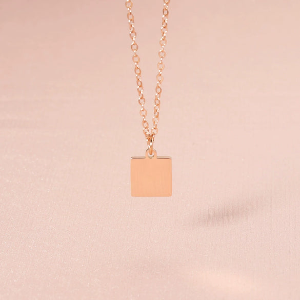 Wholesale Stainless Steel Geometric Style Electroplated Women's Clavicle Necklace