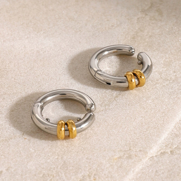 Wholesale Stainless Steel Geometric Style Electroplated Women's Earrings
