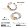 Wholesale Stainless Steel Geometric Style Electroplated Women's Earrings