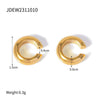 Wholesale Stainless Steel Geometric Style Electroplated Women's Fashion Ear Clip Earrings
