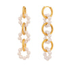 Wholesale Stainless Steel Geometric Style Electroplated Women's Ring Buckle Earrings