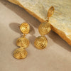 Wholesale Stainless Steel Geometric Style Electroplated Women's Ring Earrings