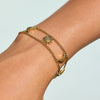 Wholesale Stainless Steel Geometric Sun And Moon Light Luxury Style Electroplated Women's Bracelet