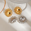 Wholesale Stainless Steel Geometric Sun Earrings With 18K Gold Electroplating For Women Quiet Design Sense High Fashion