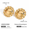 Wholesale Stainless Steel Geometric Sun Earrings With 18K Gold Electroplating For Women Quiet Design Sense High Fashion