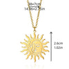 Wholesale Stainless Steel Geometric Sun Radiant Pendant Necklace Light Luxury Style Electroplated