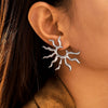 Wholesale Stainless Steel Geometric Sunflower Exaggerated Electroplated Women's Earrings