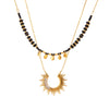 Wholesale Stainless Steel Geometric Sunflower Pendant Necklace With Electroplating For Women