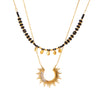 Wholesale Stainless Steel Geometric Sunflower Pendant Necklace With Electroplating For Women