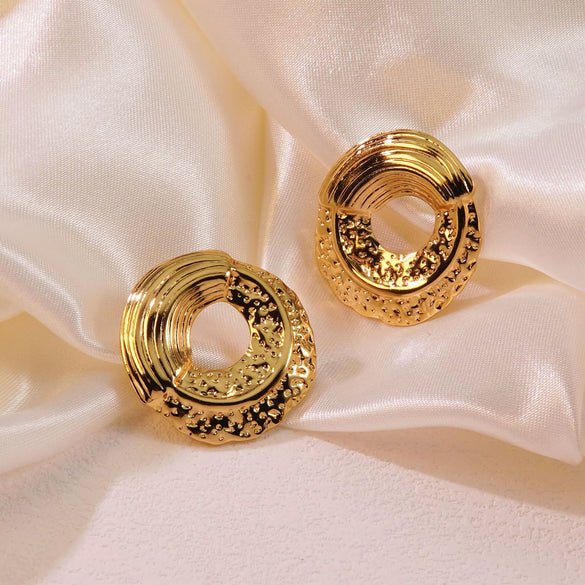 Wholesale Stainless Steel Geometric Sweet Cool Style Stamping Earrings For Women