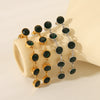 Wholesale Stainless Steel Geometric Tassel Diamond Earrings With Electroplating For Women