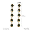 Wholesale Stainless Steel Geometric Tassel Diamond Earrings With Electroplating For Women