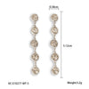 Wholesale Stainless Steel Geometric Tassel Diamond Earrings With Electroplating For Women