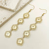 Wholesale Stainless Steel Geometric Tassel Earrings Cold Style Simple Irregular Exaggerated Hollow Electroplated For Women