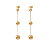 Wholesale Stainless Steel Geometric Tassel Earrings 18K Gold Plated For Women Light Luxury Style