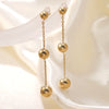 Wholesale Stainless Steel Geometric Tassel Earrings 18K Gold Plated For Women Light Luxury Style