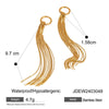 Wholesale Stainless Steel Geometric Tassel Earrings With Electroplating For Women