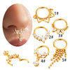 Wholesale Stainless Steel Geometric Tassel Ring And Earrings Jewelry Electroplated For Unisex Piercing