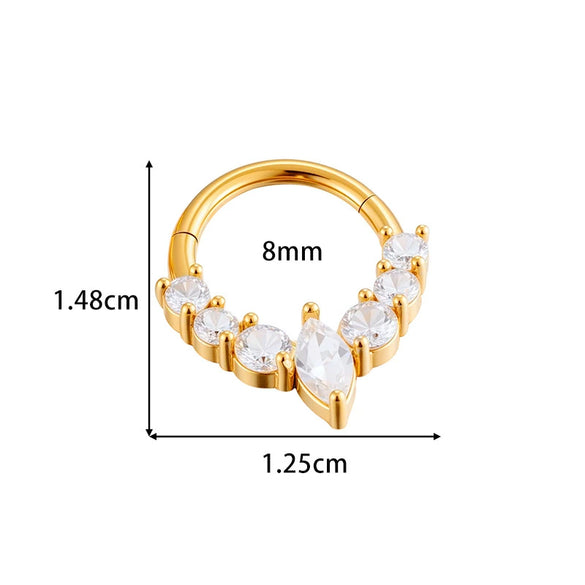 Wholesale Stainless Steel Geometric Tassel Ring And Earrings Jewelry Electroplated For Unisex Piercing