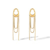 Wholesale Stainless Steel Geometric Tassel Women's Minimalist Earrings 18K Gold Plated