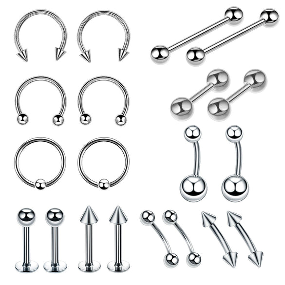 Wholesale Stainless Steel Geometric Tattoo Puncture Jewelry With Electroplating