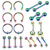 Wholesale Stainless Steel Geometric Tattoo Puncture Jewelry With Electroplating