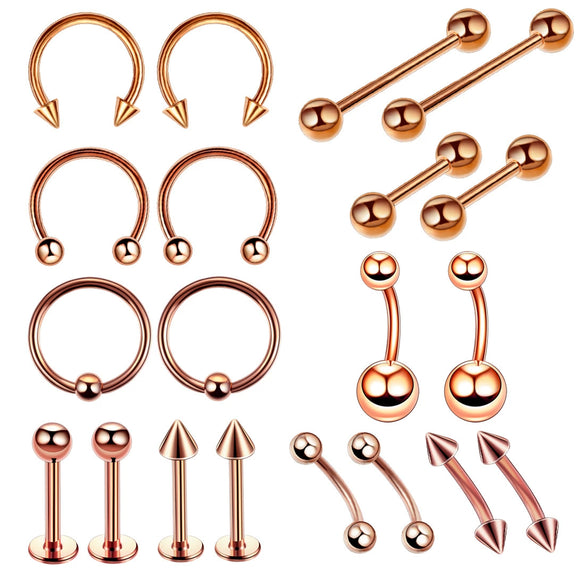 Wholesale Stainless Steel Geometric Tattoo Puncture Jewelry With Electroplating
