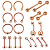 Wholesale Stainless Steel Geometric Tattoo Puncture Jewelry With Electroplating