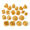 Wholesale Stainless Steel Geometric Textured Stud Earrings For Women With Electroplating