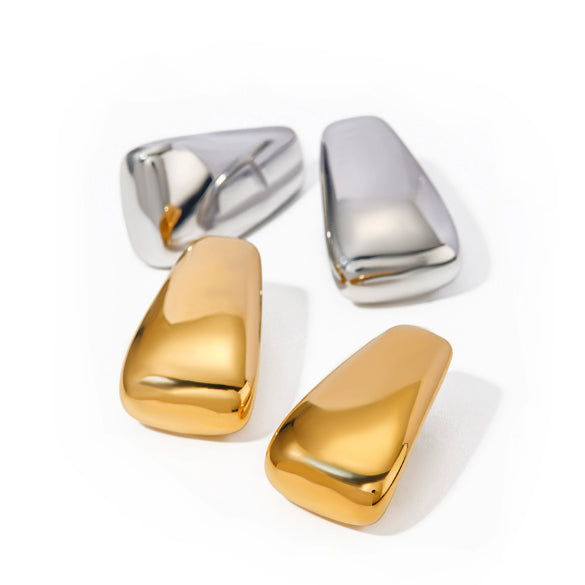 Wholesale Stainless Steel Geometric Trapezoidal Electroplated Women's Earrings