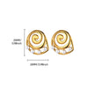 Wholesale Stainless Steel Geometric Triangle Pattern Edge Ring Earrings With Electroplating Jewelry