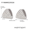 Wholesale 316L Stainless Steel Geometric Triangle Zircon Earrings With Electroplating For Women Light Style