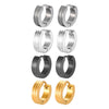 Wholesale Stainless Steel Geometric Tricyclic Men's Ear Ring Electroplated Fashion Jewelry