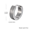 Wholesale Stainless Steel Geometric Tricyclic Men's Ear Ring Electroplated Fashion Jewelry